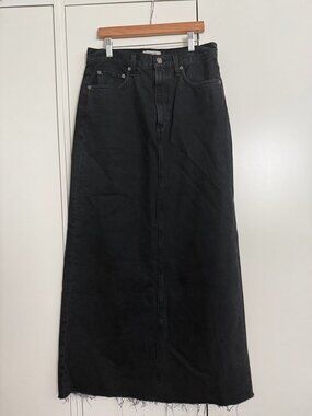 AGOLDE Black Denim Skirt